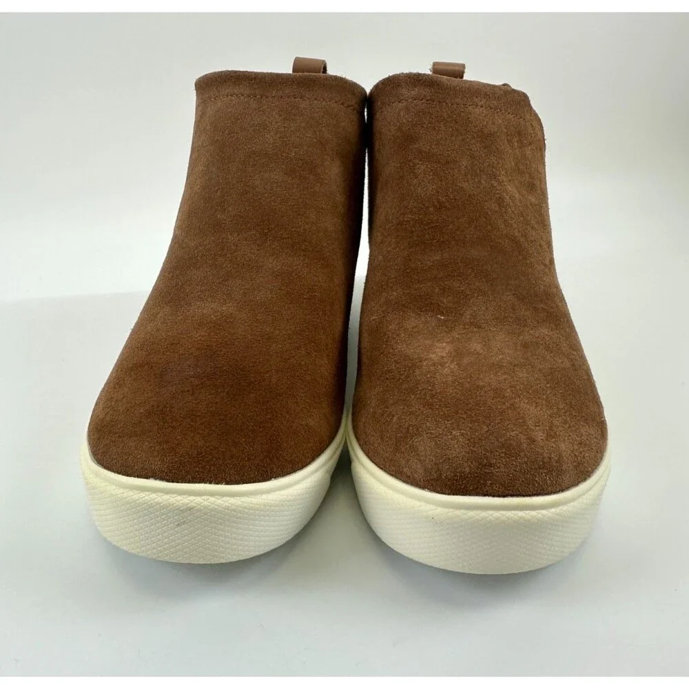 Ryka‎ VERA Bootie Ankle Boot Tan Suede Pull On Comfort Orthopedic Cushion Size 8